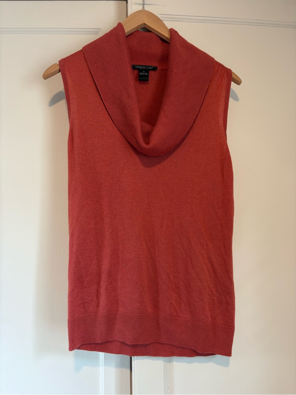 August Silk Sleeveless Cowl Neck Lightweight Sweater